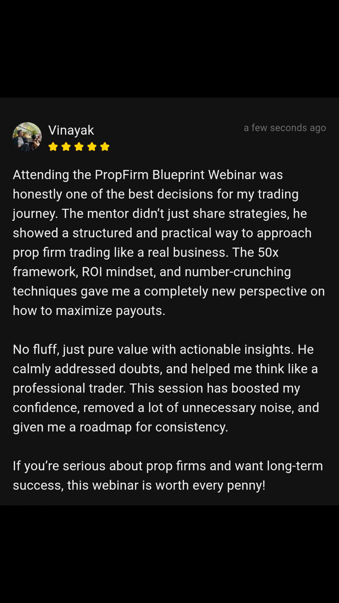 Trader Testimonial 7